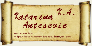 Katarina Antešević vizit kartica